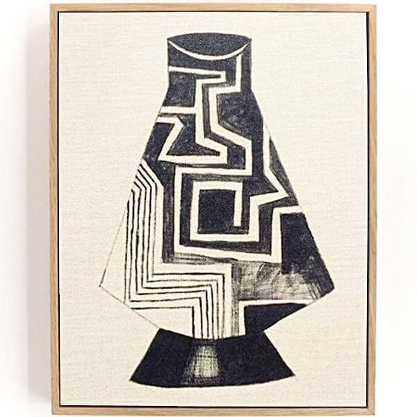 Black & White Still Life Vase Paintings - inaluxe