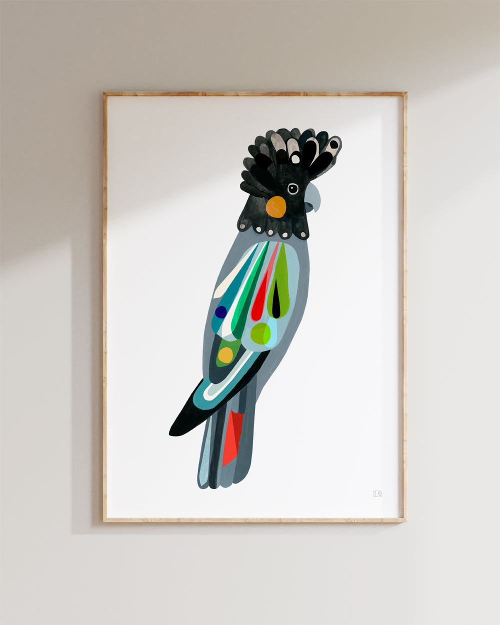 Red Tailed Black Cockatoo Art Print