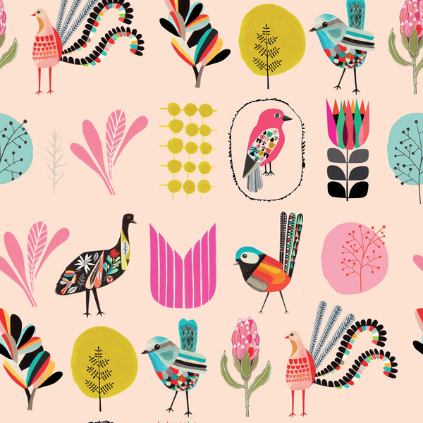 Australian Flora & Fauna Cotton by Inaluxe