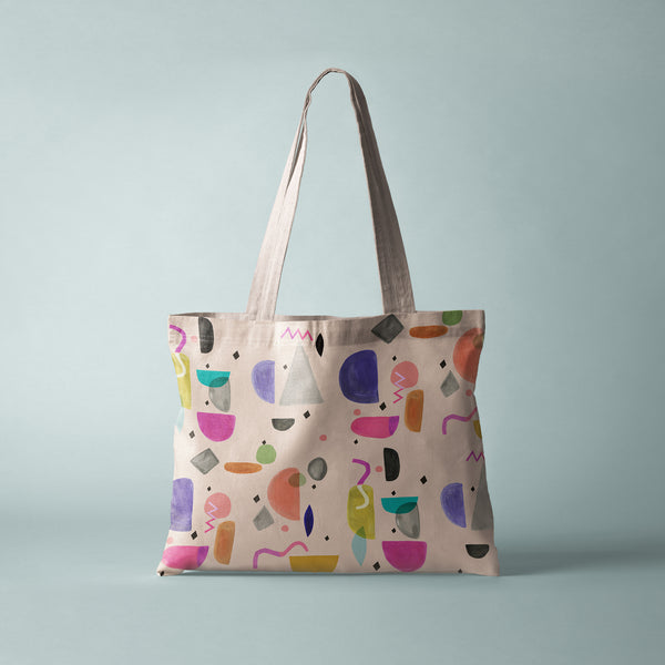 Abstract Peachy Pink Fabric by Inaluxe