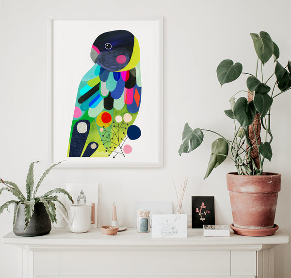 Twenty Eight Parrot inaluxe Art Print