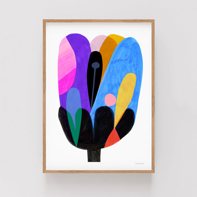 Azure Bloom Botanical Limited Edition Flower print