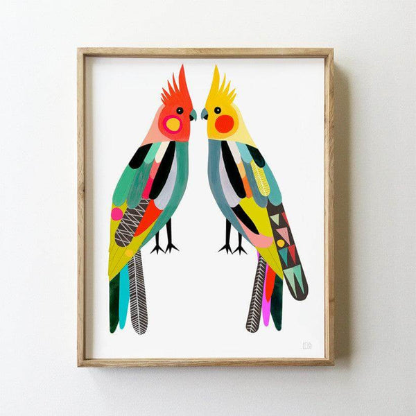 Little Cockatiels Art Print - inaluxe