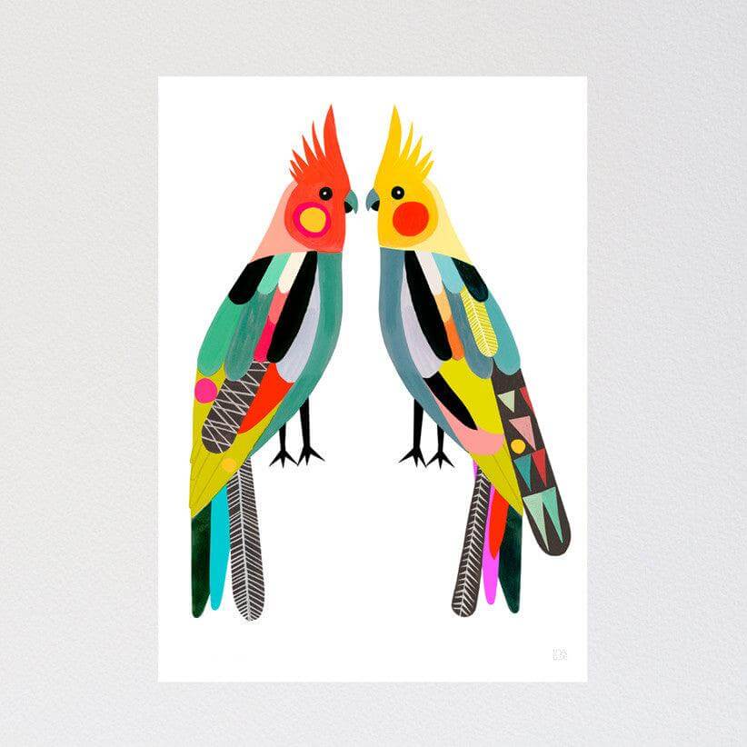 Little Cockatiels Art Print - inaluxe