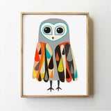 Rainbow Sooty Owl Art Print - inaluxe