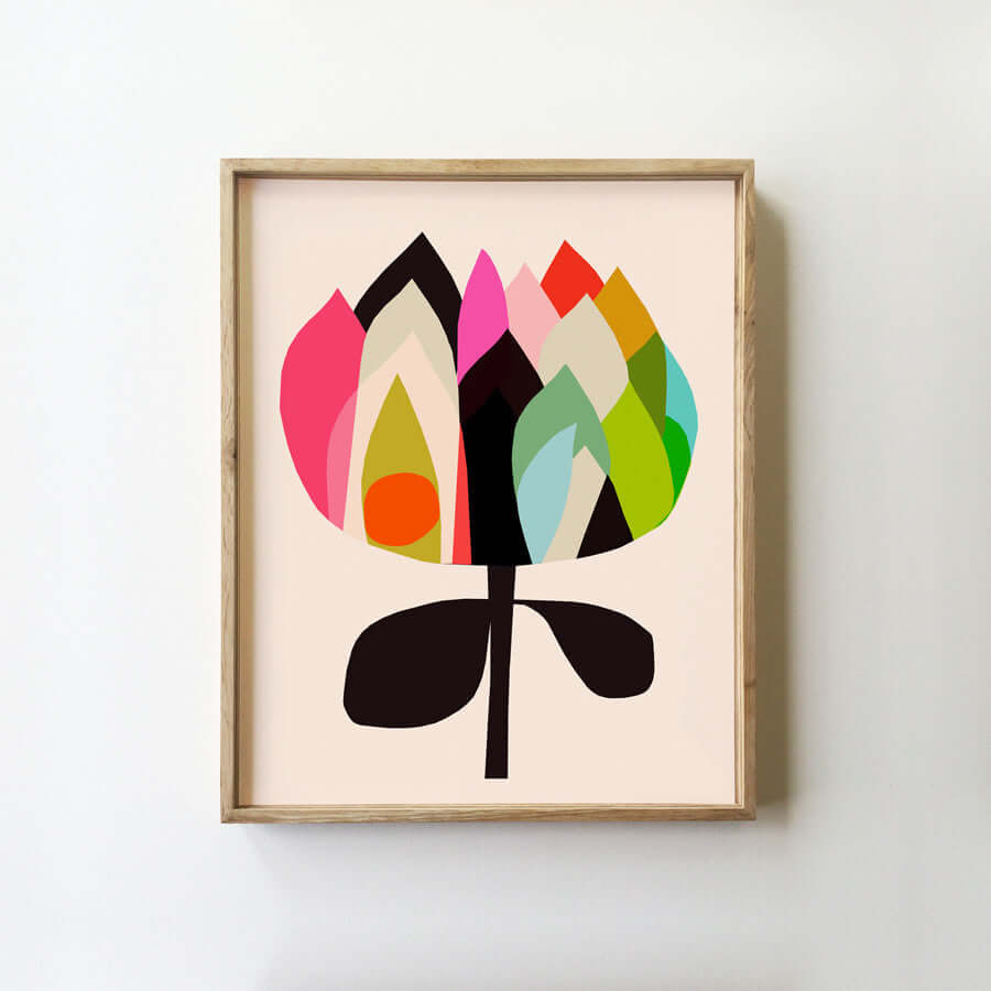 The Waratah Abstract Art Print - inaluxe